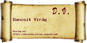 Dancsik Virág névjegykártya